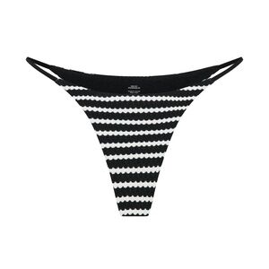 NWT Vacay Swimwear Black and White Stripe Lagos Bikini Bottom in Eva